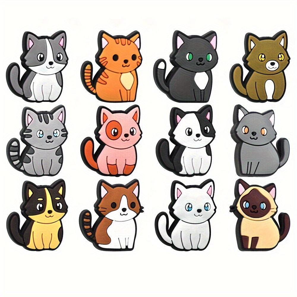 E-shop Set mit 12 niedlichen Katzenperlen, entwickelt für Lehrer, zum Schmuckherstellen wie für Stifte, Halsketten und Armbänder