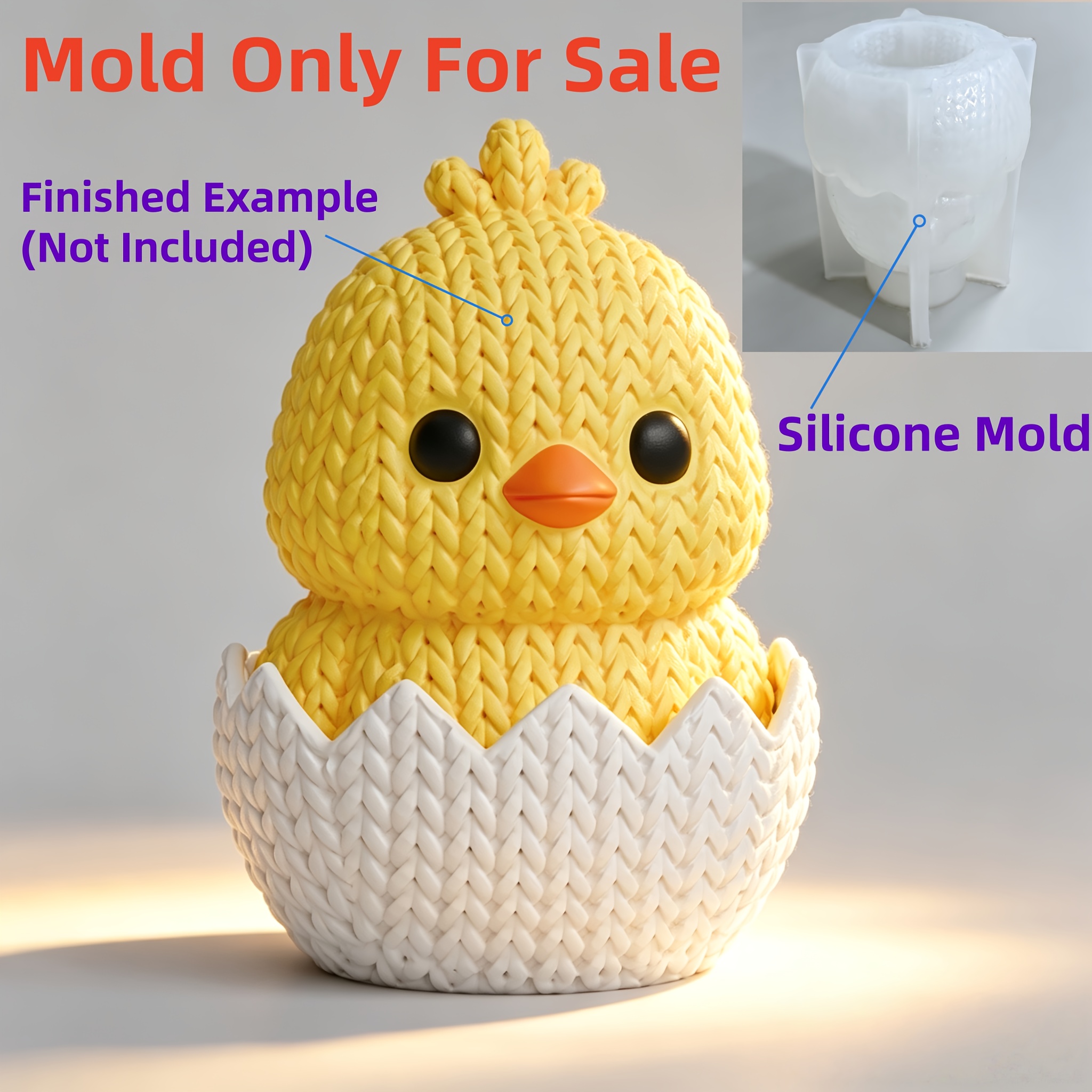 TEMU Stampo in silicone 3D a forma di in d'uovo, stampo in resina per in stile croceo per candele, , creazione , stampo in silicone a per decorazioni