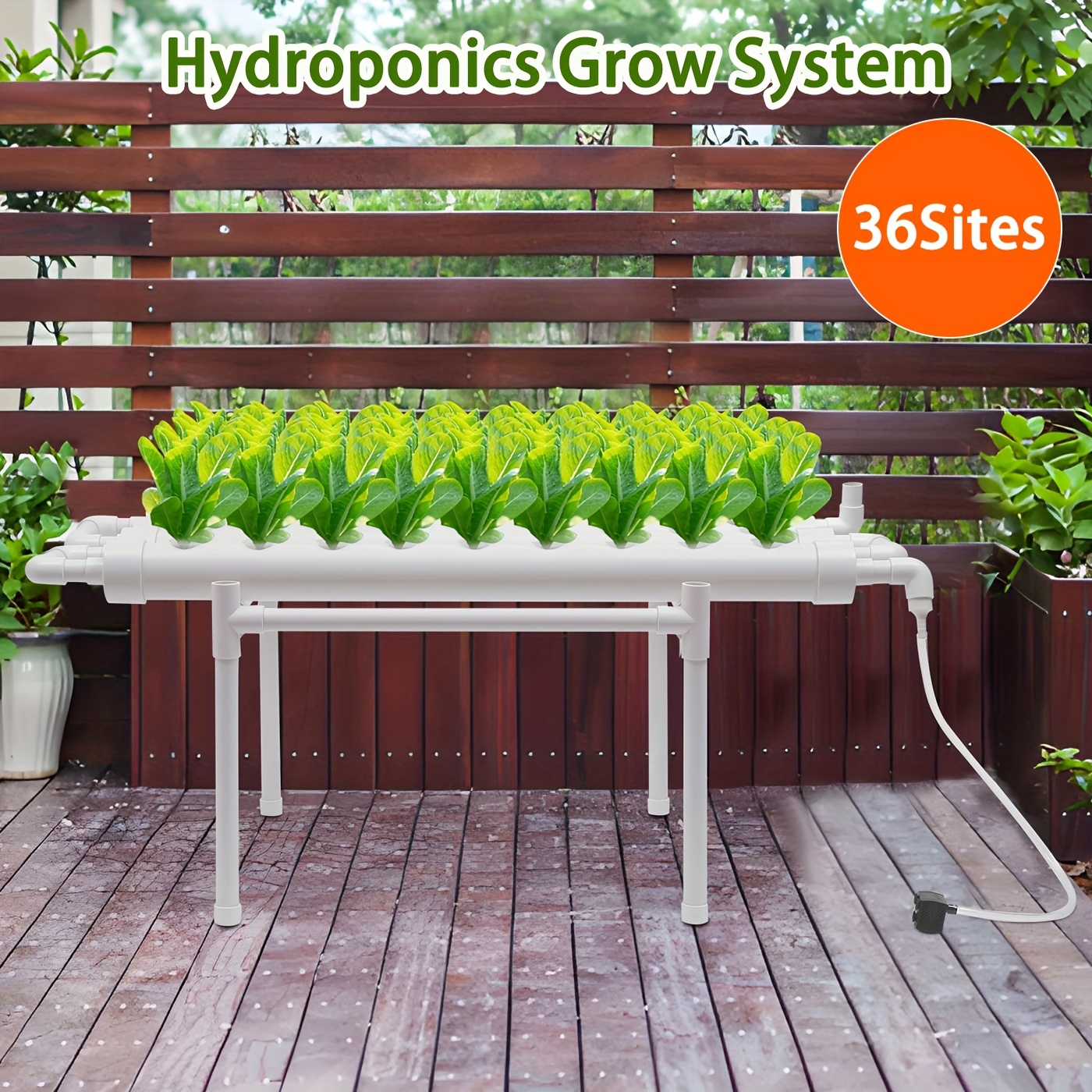 

Hydroponics Kits, 1 Layer 36 Sites Hydroponic Garden Planting Tools, For Vegetables, , Fruits Cultivation Equipment, Food Grade Pipes, With Pump, Planting Basket, Growing Sponges