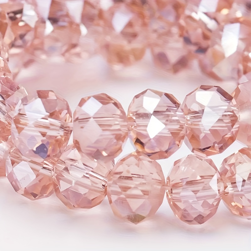 

Sparkling Pink Austrian Crystal Beads 4/6/8mm - 115/85/62pcs, Pre-drilled For Diy Jewelry Making, Handcrafted Bracelet & Necklace Supplies
