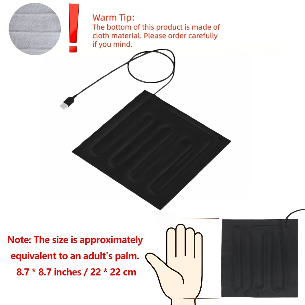 E-shop 1 Stück, 8,7*8,7 Zoll/22*22 cm Pflanzen-Heizmatte, erhöht die Keimrate, USB-Design mit konstanter Temperatur, geeignet für Gewächshäuser im