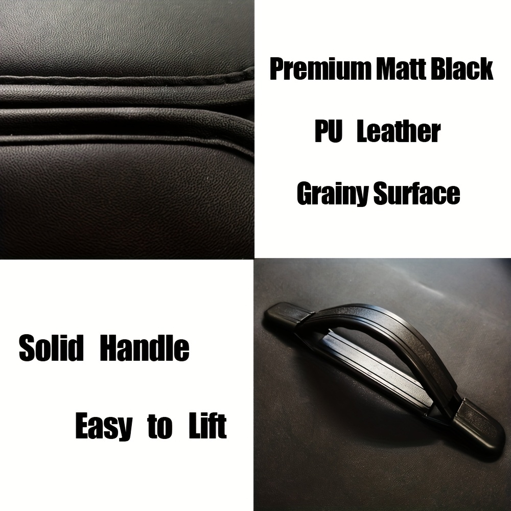 1pc Matte Black Faux Leather Car Storage Box Storage Bag Multi-Functional Folding Storage Box Portable Storage Box Car Trunk Storage Wear Resistant And Durable Available for All Models