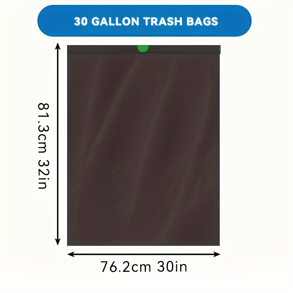 30 Gallon Heavy Duty Industrial Garbage Bags, Tear-Resistant, Odorproof, 90 Count (3 Rolls) Drawstring Black Trash Bags for Commercial, Gard