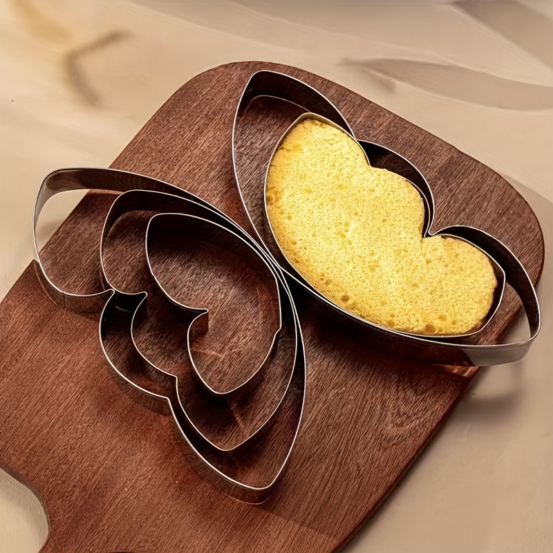 Image of 3pcs Stainless Steel Shape Cookie, Cake Cutting Molds, Baking Supplies For Fondant And Gum Paste Molds, Ideal Gift For Parties, Birthdays