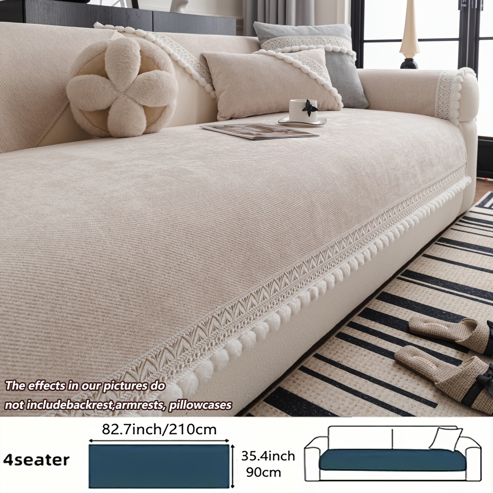 TEMU []1pc High-end Sofa Cushion, Suitable For , Pet-friendly, Furniture Protection Cover, Fits For All Sofas, Machine Washable, Hand Washable, Ideal