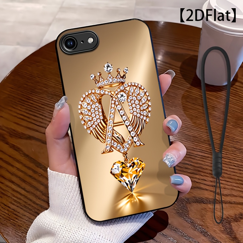 TEMU Phone Case: Compatible With Iphone 17e/iphone 17 Air/iphone 16e, 2d Flat,soft Girl Durable Anti-fall Lanyard Case,2pcs Set: 1 Soft Tpu Case   1