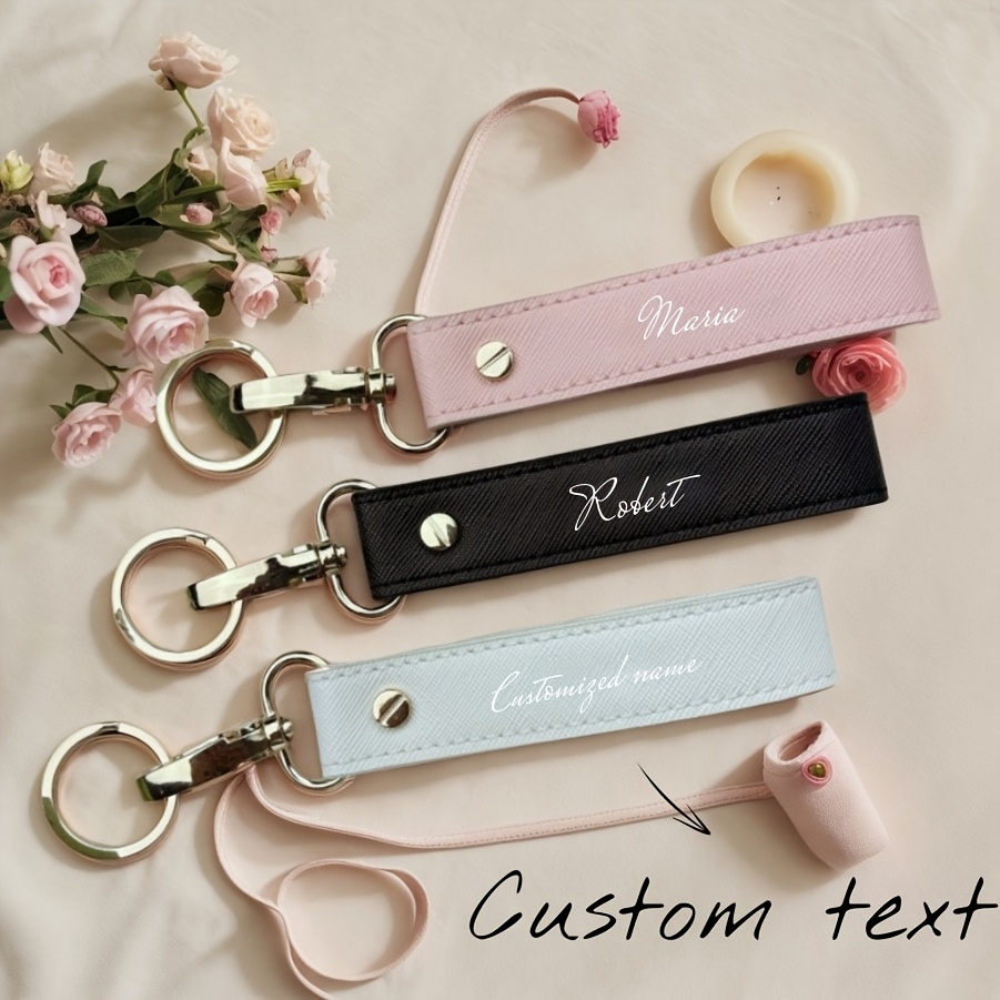 

A Personalized Custom Leather Keychain Tailored , Perfect As A Gift For Your Or For Special Occasions, Featuring Uv Color Printing Technology.