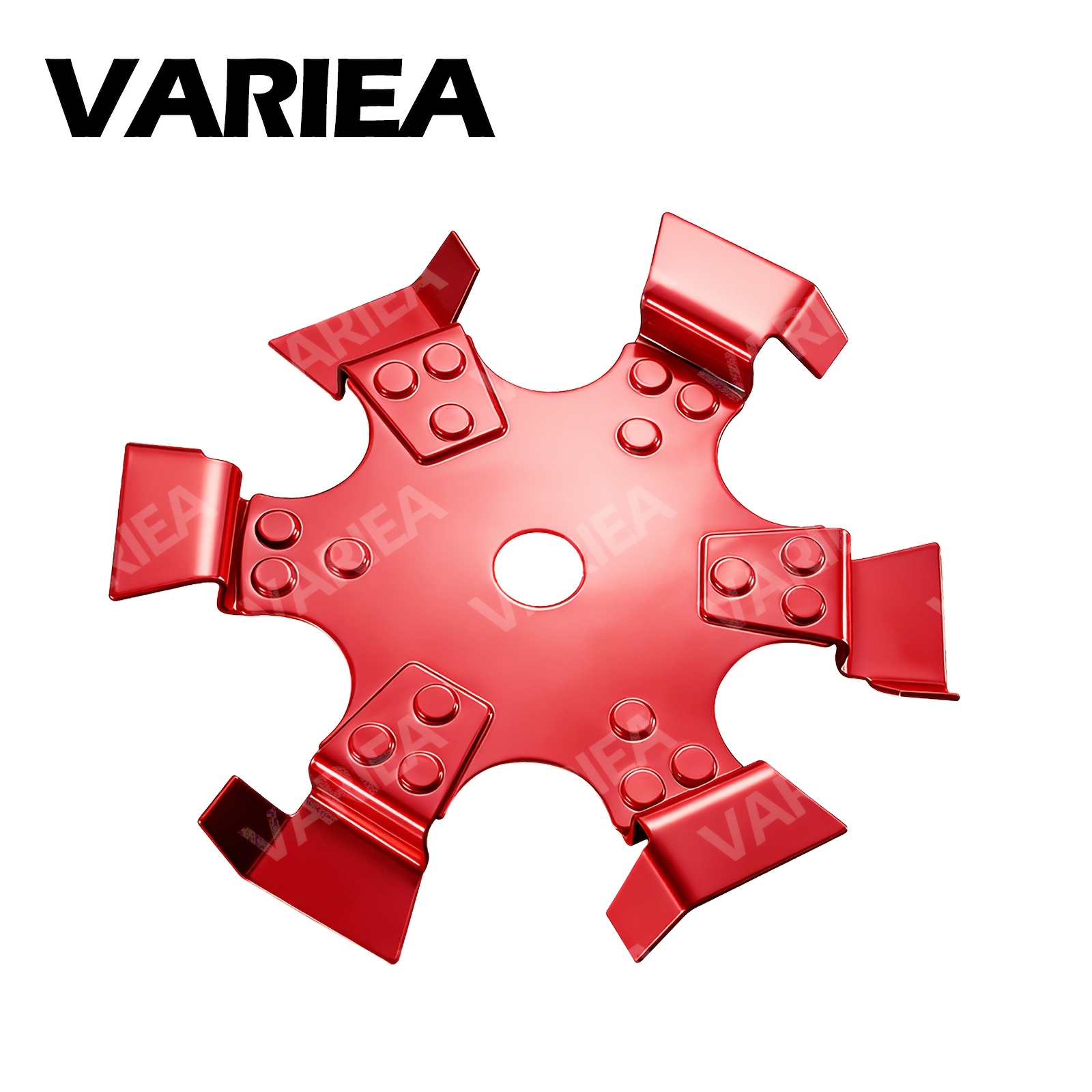 TEMU VARIEA - Tosaerba qualit� con a 6 lame e ruote per il , parti multifunzionali in metallo per tosaerba, diametro foro di installazione da 1