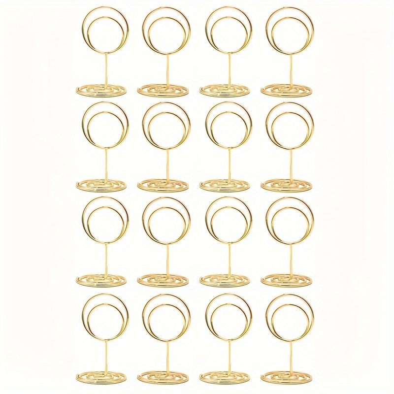 

16-pack Golden Metal - Elegant Table Number Stands For Weddings, Receptions & Events