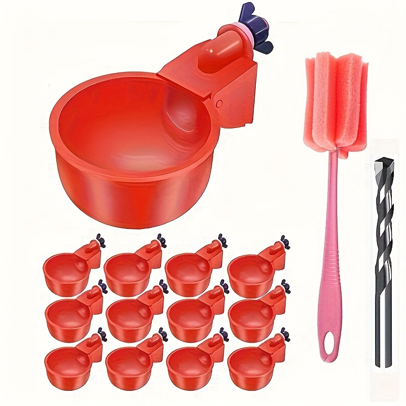 

8pcs/14pcs Waterer Set - - Pp, Install For Poultry & , Includes Bit &