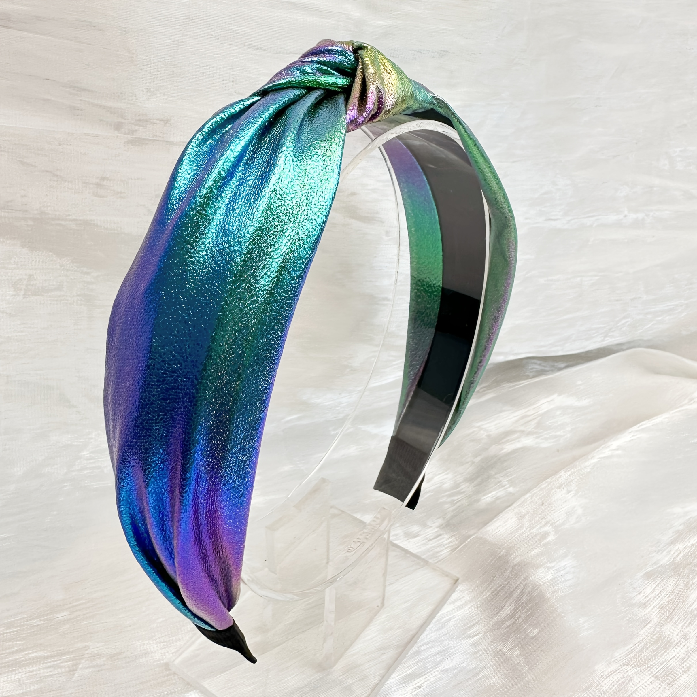 1pc Super Soft Non-slip Mermaid Gradient Headband For Women - Perfect For Dance & Daily Wear, In Pink, Purple, Blue, Green, Light Purple, Golden, Black, Red, Orange, Pink, Purple, Blue, Black