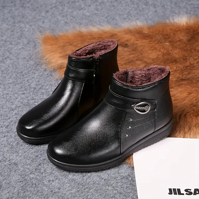 Women's Ankle Boots, Thickened *-Calf Boots for Middle-Aged and Elderly Women, Winter Mom Shoes with Plush Lining for * Anti-Slip Soft-Sole Comfortable Boots for the Elderly, Grandma Shoes, Women ... Women's Ankle Boots, Thickened *-Calf Boots for Middle-Aged and Elderly Women, Winter Mom Shoes with Plush Lining for * Anti-Slip Soft-Sole Comfortable Boots for the Elderly, Grandma Shoes, Women ...