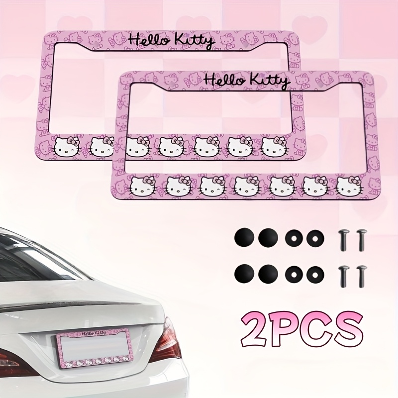 Pink Hello Kitty Number Plate Frame On A Toyota Car In Phetchabun, Thailand, South East Asia Stock Photo - Foto 10