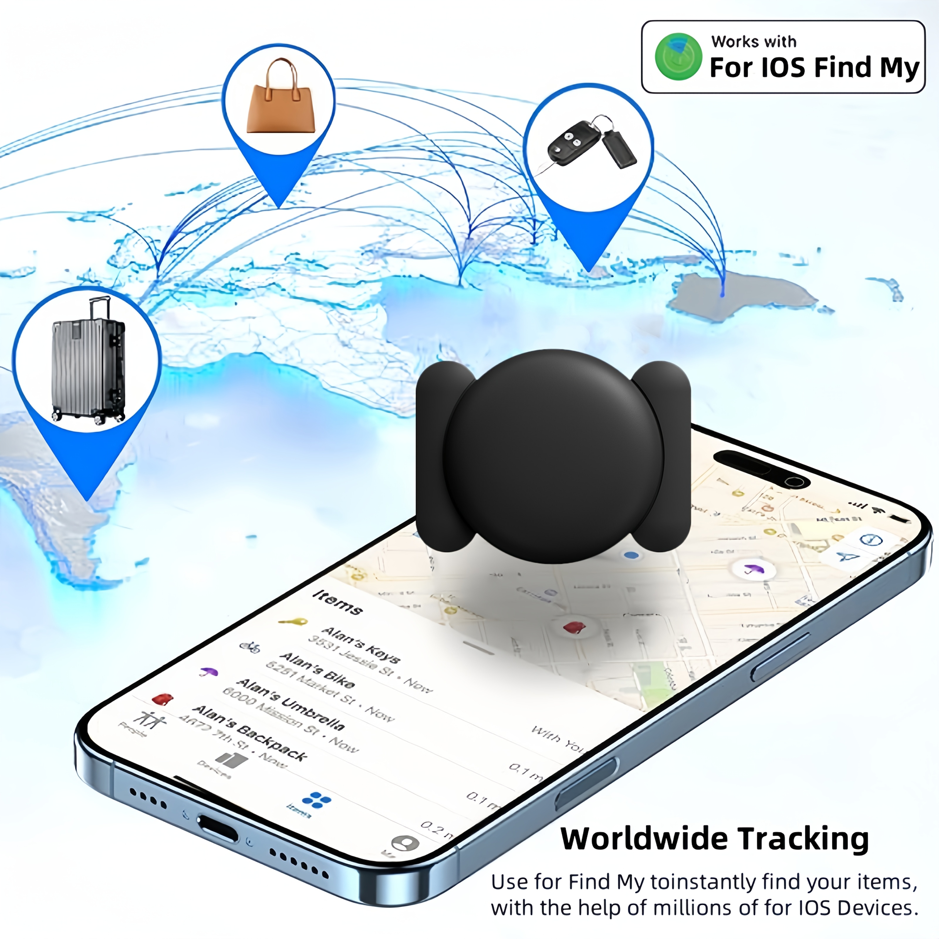 smart   for     app (iphone/ipad) - 5.0-like anti-loss   magnetic attachment, replaceable &   - ios locator tag for keys, luggage, car, backpacks (compatible with  , tracking device, car tracking device,   device,    ,   for car, tracking device for vehicle, vehicle  , tags for tracking, key finder locator,   device for vehicles,   for vehicles, tracking device for car, Product details 4