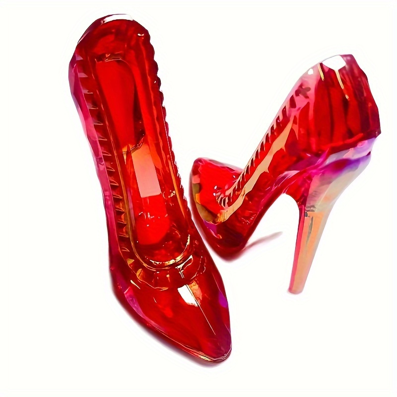 art deco acrylic high heel shoe figurine collectible display