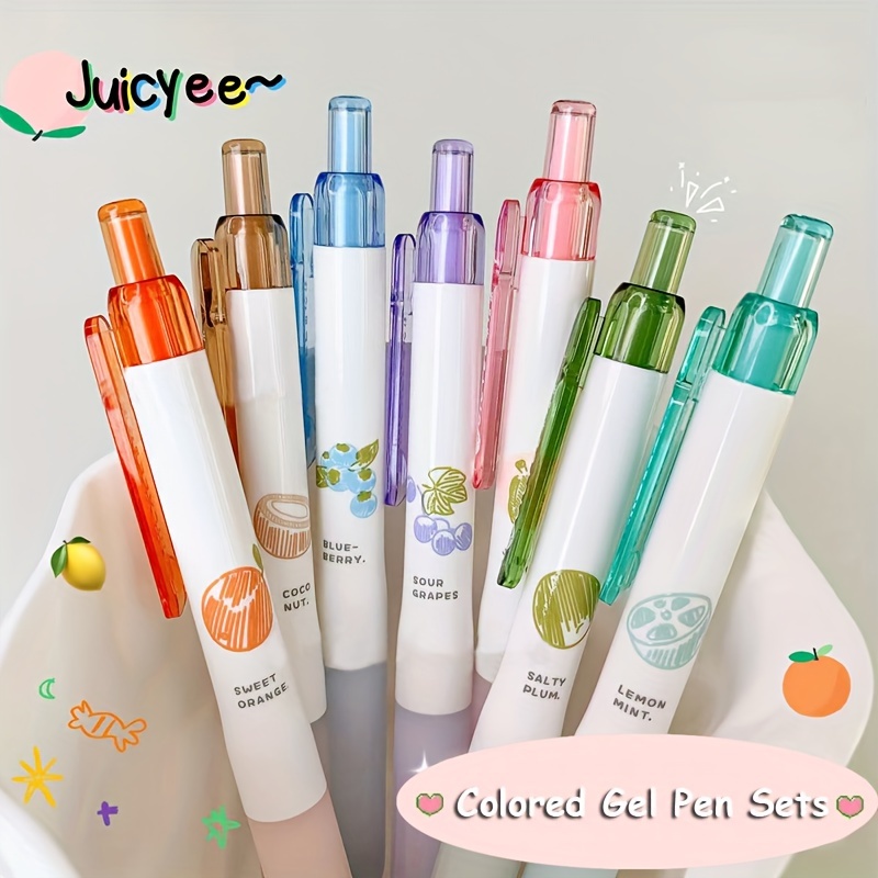 

Juicyee 4-pack Scented Gel Pens Set, Plastic Quick-drying Medium Point Rollerball Pens For Journaling, Doodling And Drawing - Fruity Fragrance Colored Ink