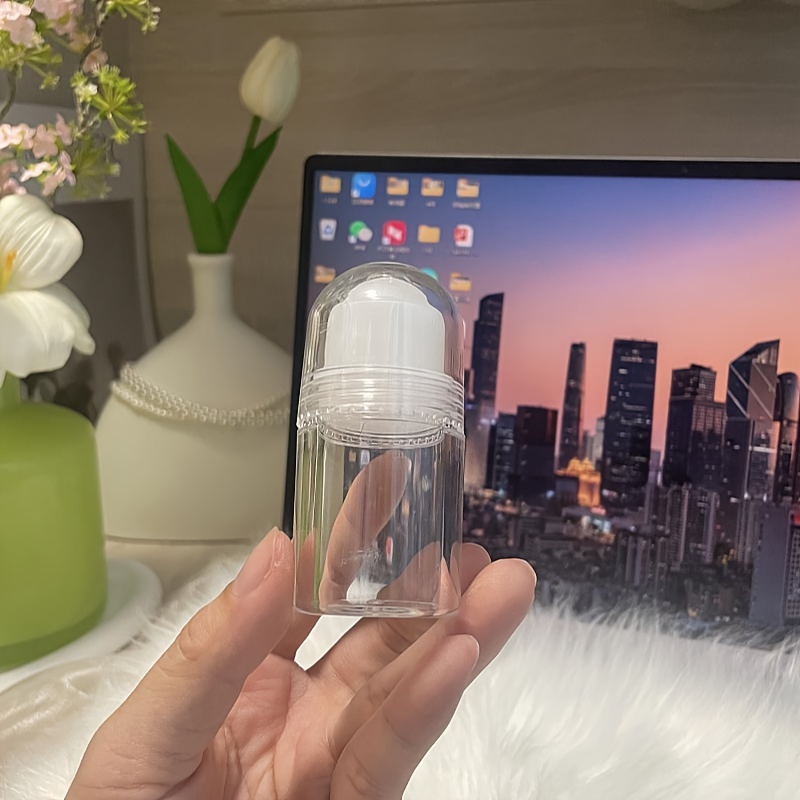 1pc Minimalist Style Ps Underarm Large Ball High Plastic Roller Bottle Portable Transparent 25/40mm Liquid Dispensing Bottle Reusable Refillable Lightweight Convenient
