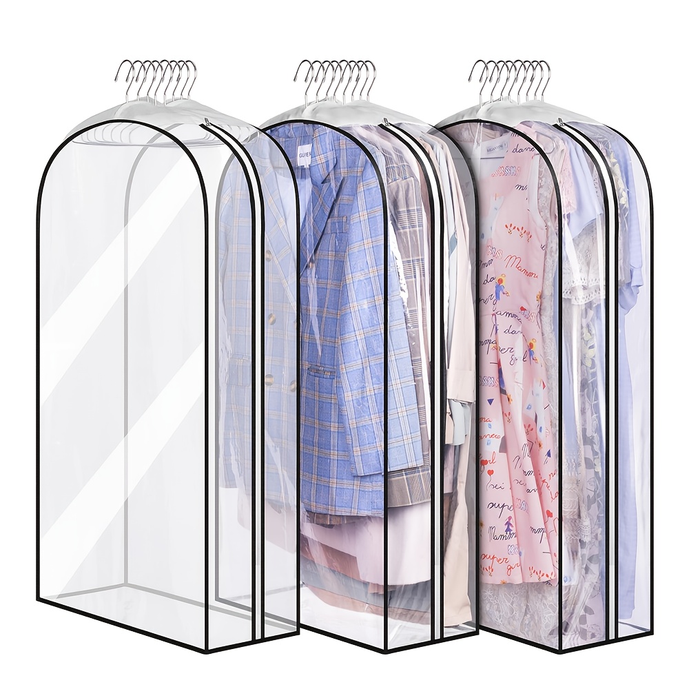 

1pc Clear Garment , Gusseted Closet Organizer , Plastic Suit , -free , Peva , Washable - Shirts, , Dresses