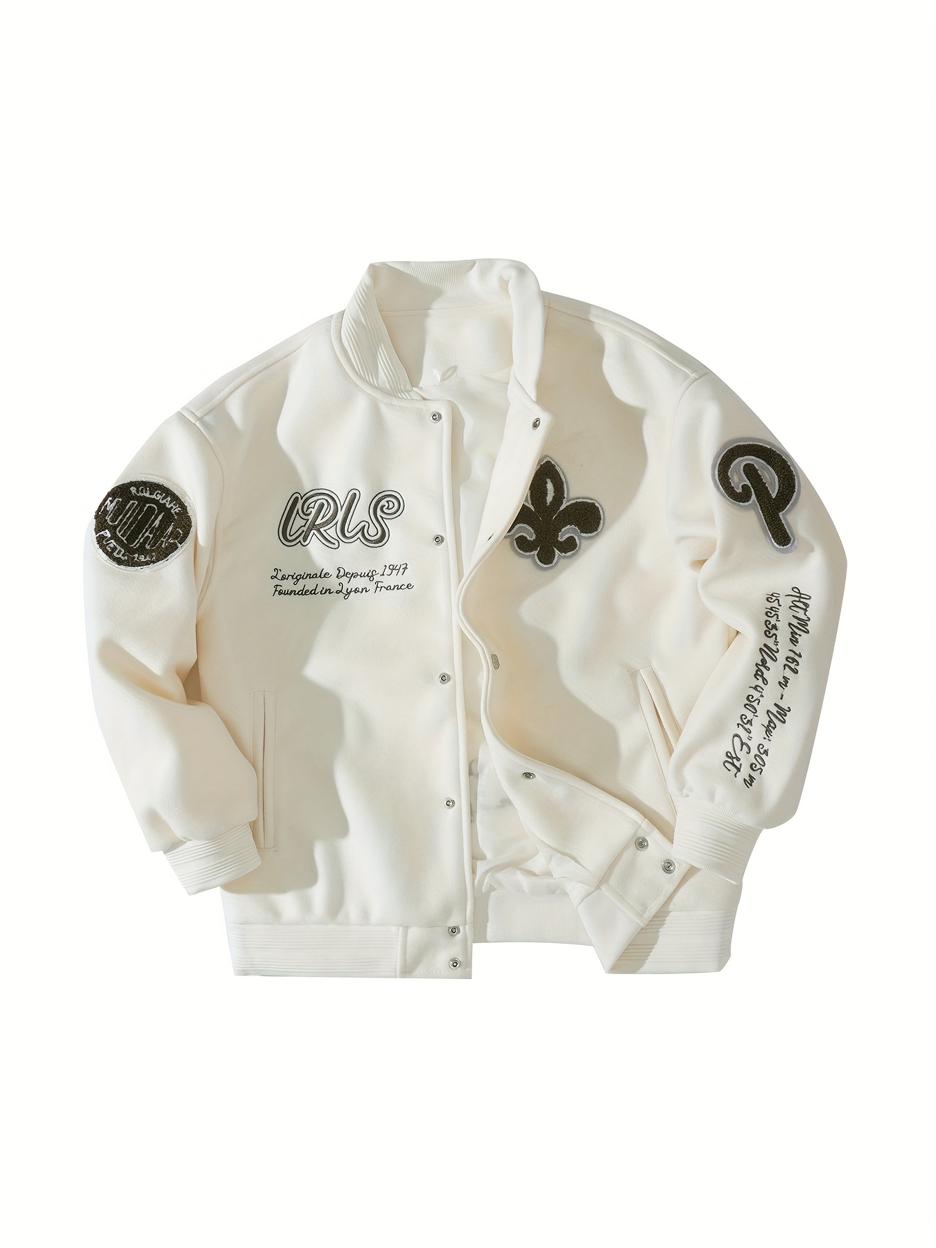   obm 2025 neuheit herbst/winter trendige retro bestickte   baseballjacke – lockerer schnitt stilvoller frühlings-/herbstanzug-019 0