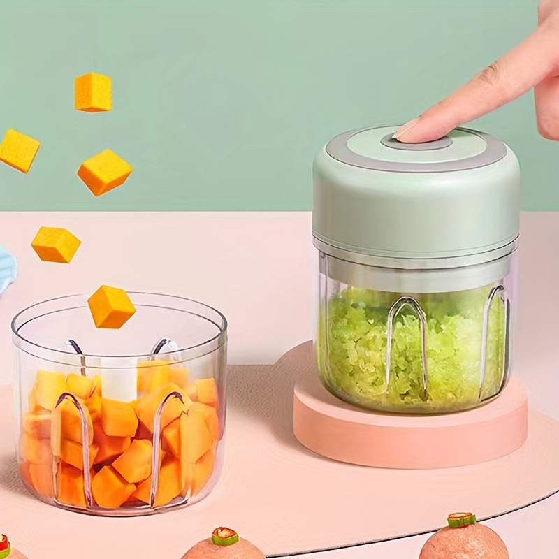 Cordless Electric Garlic Chopper and Mini Food Processor, Mini Electric Garlic Mincer with Rechargeable Battery, USB Charging Grinder - Compact Portable Design, 1600 RPM Motor Speed, Cordless Food Processor, Perfect for Garlic, Ginger, Onion