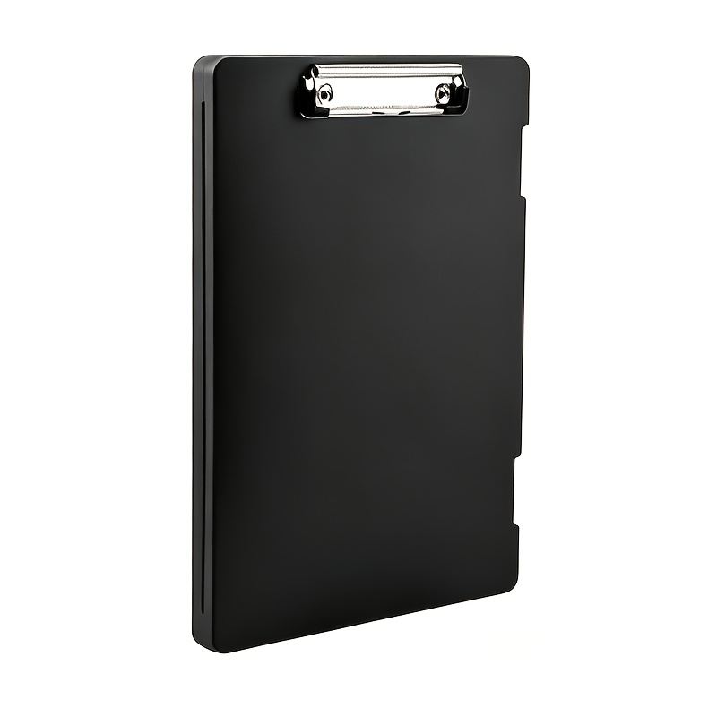 TEMU 1pc A4 Storage Box, In : Blue, Green, Purple, And Black. Made Of Pp Plastic With A Sturdy Metal Clip. Combines A Writing Board Clip And A