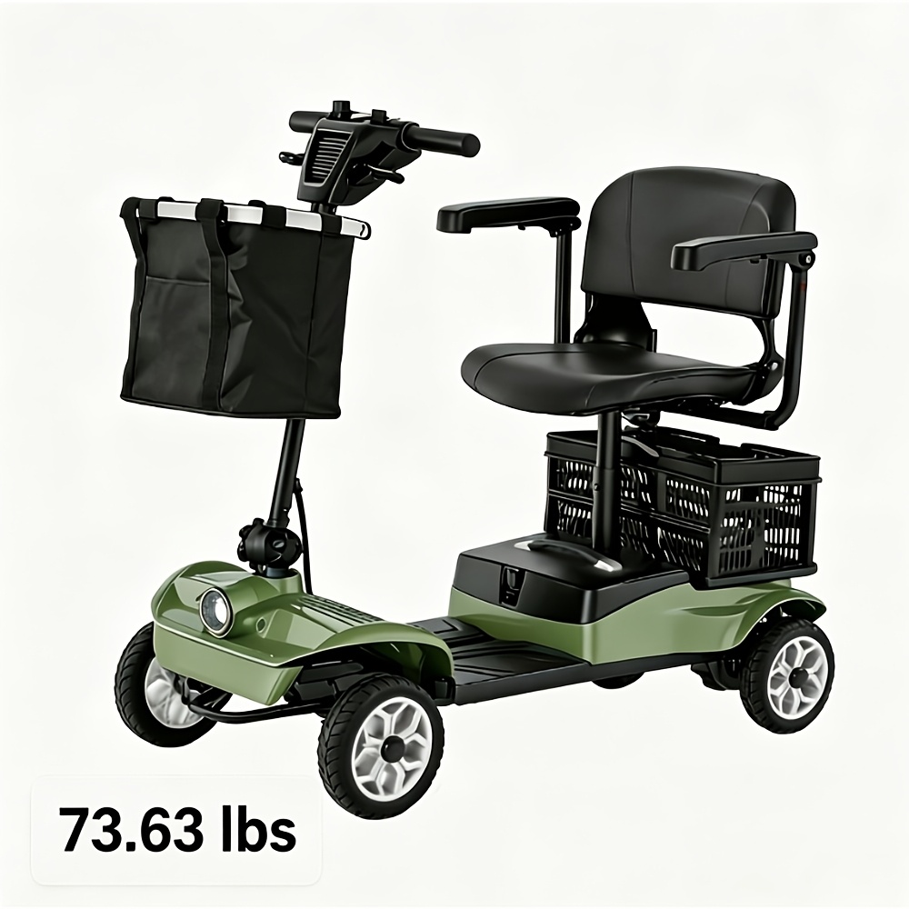 senior electric mobility scooter ergonomic handle electromagnetic brake led   basket 120kg load   Product details 9