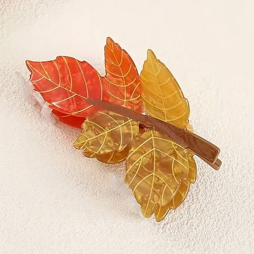 vintage leaf claw clip pvc material 1pc elegant leaf barrette for updo french twist and accessory valentines day gift gift for her
