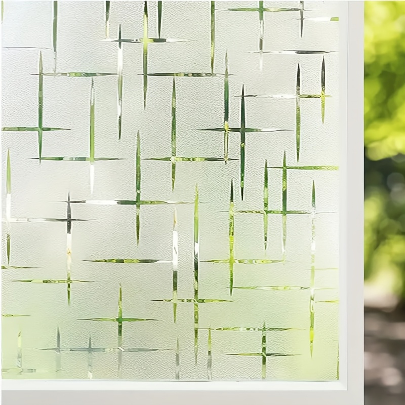 E-shop 1 Rolle Klassischer Stil PVC Fenster-Sichtschutzfolie, 10mil Dicke, Statische Klebefolie, Dekorative Vinyl-Fenstertönung, UV-Schutz Sonnenschutz