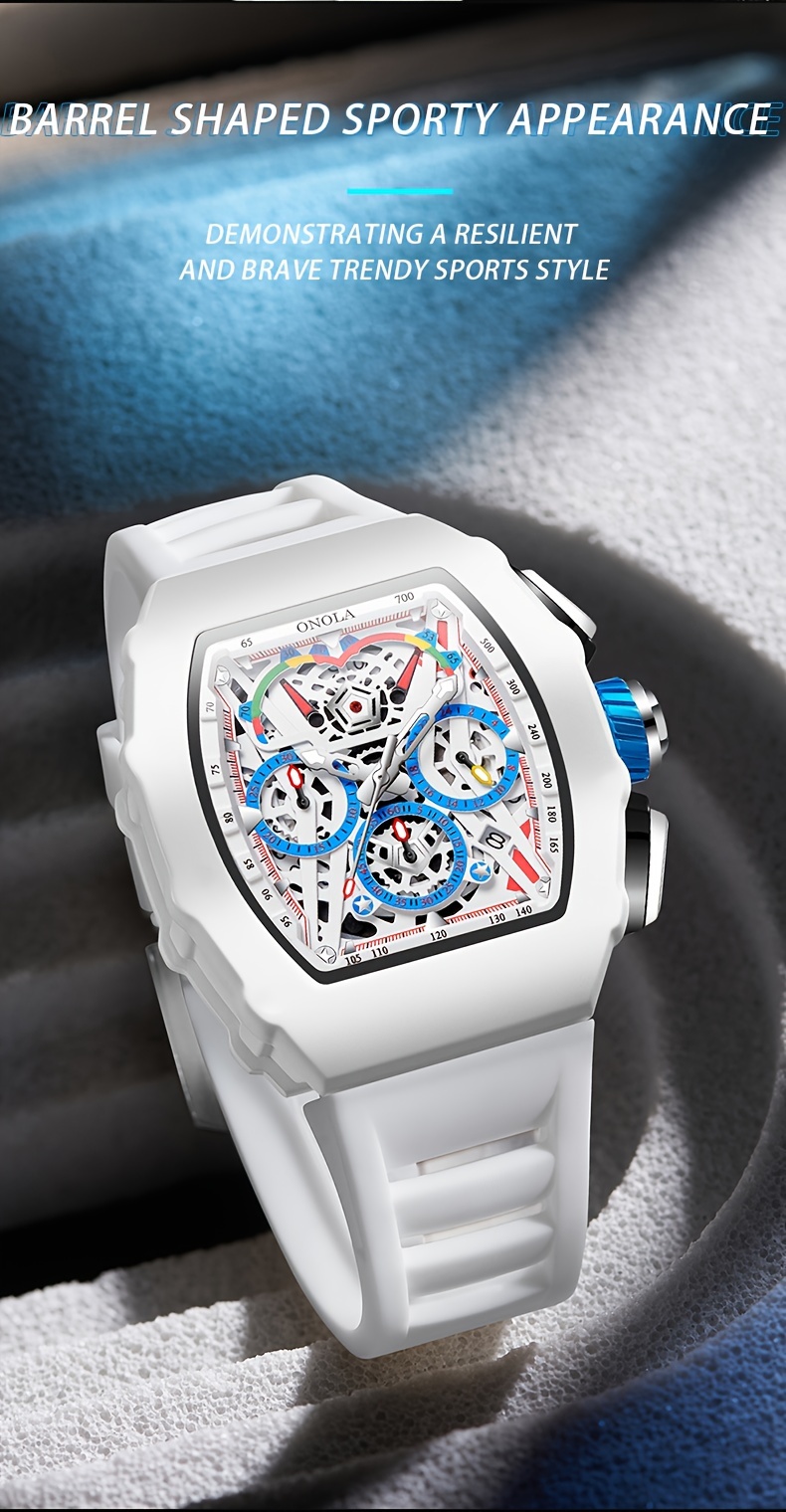 brand mens quartz watch   shape multifunctional chronograph date display 3atm waterproof suitable for daily wear and   occasions fathers day gift the   for gift   Product details 5