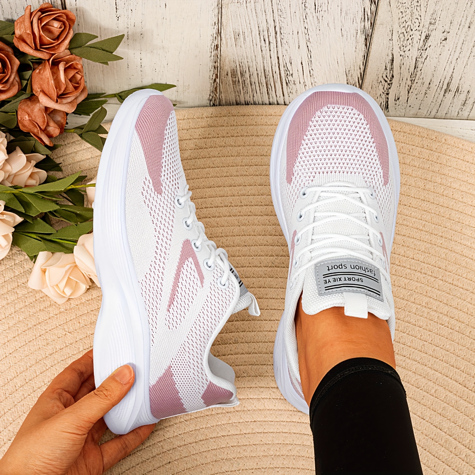 6238 womens lightweight minimalist low top sneakers casual breathable knit womens shoes women shoes 1