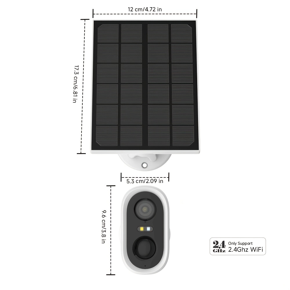 TEMU 3mp Laxihub Solar Security Cameras Wireless Outdoor Ip65, Outdoor 2.4ghz Wifi Security Camera Low Power, Starlight Vision, Ai Zone