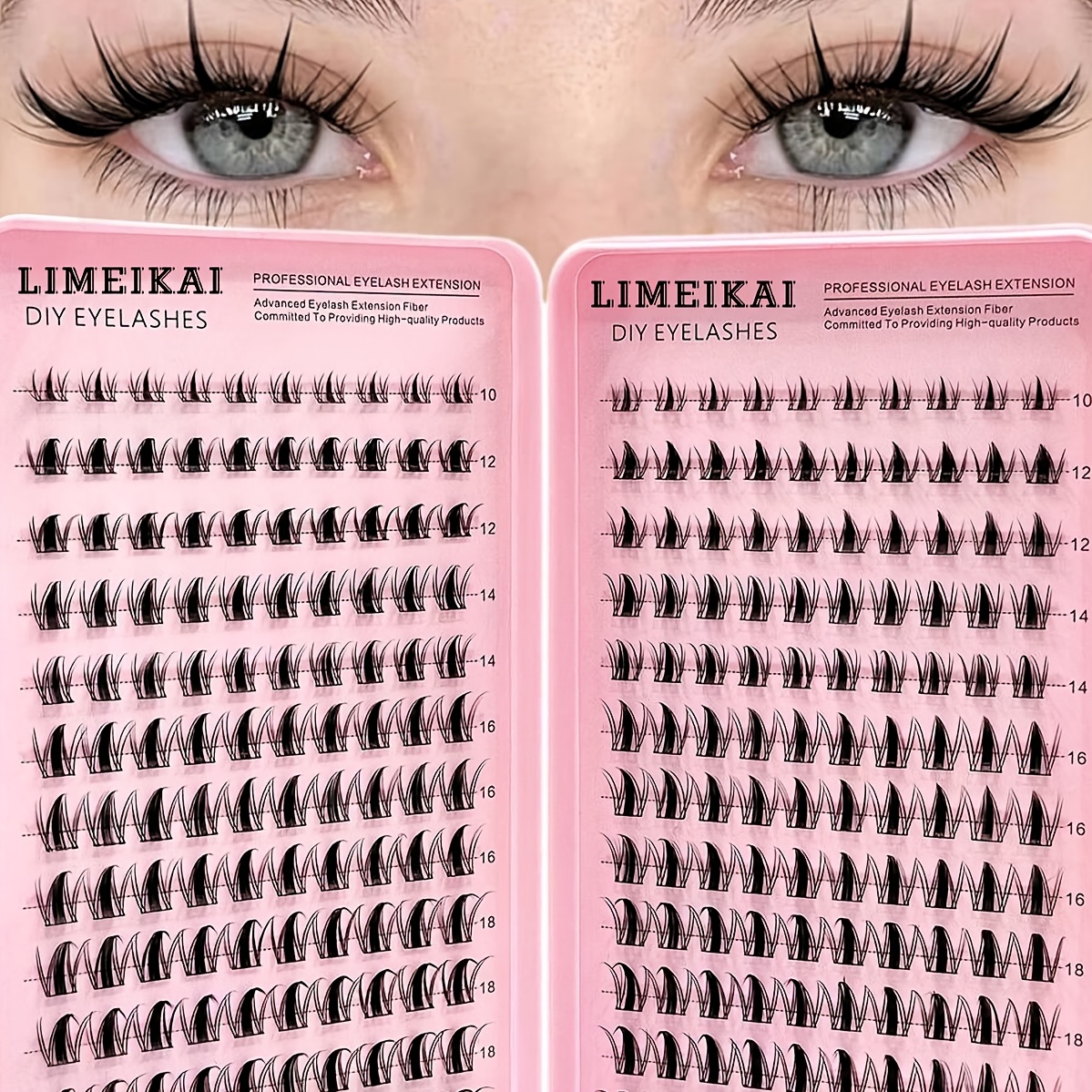 Image of Of 240 Clusters Cartoon Cluster False Eyelashes, Wet-look Cluster Lashes, Beginner-friendly Pointed Lashes, Everyday Makeup Eyelashes