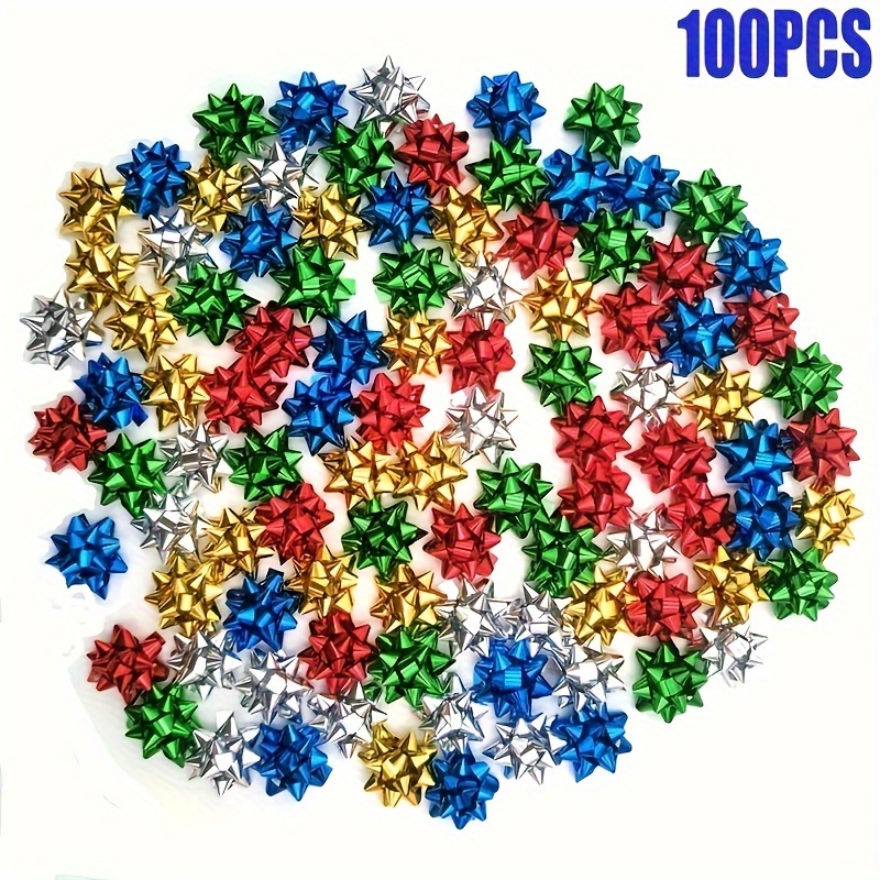 

100pcs Assorted Christmas Bows - 1" - For , Parties, Weddings & - Plastic Bows For Decorations Bows For Wrapping Bows For