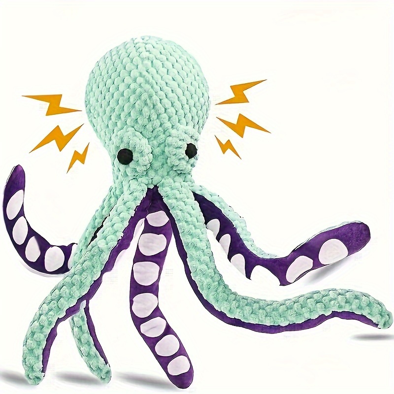 

Durable Squeaky Octopus Plush Toy For Medium Dogs - Chew-resistant, Teeth Cleaning Design, Soft Plush Dogs Toys