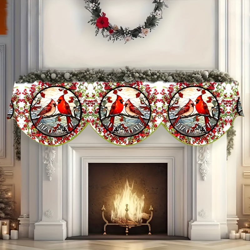 

Christmas Fireplace - , Polyester Table For Decor, " X 78.7