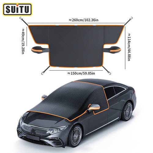 magnetic reinforced 3pcs car sun shades orange reflective strips secure magnetic install full coverage physical heat glare block foldable universal for sedans suvs privacy interior guard durable essential car accessory