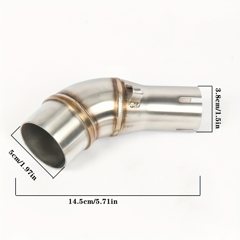 1pc stainless steel motorcycle exhaust pipe midsection compatible with yamaha mt03 yzf r3 r25 2015 2022   motorcycles upgrade accessory details 1