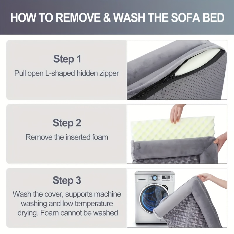 memory dog bed suitable for small and medium sized dogs with detachable pads and washable covers comfortable and durable anti slip base   dog bed Product details 0