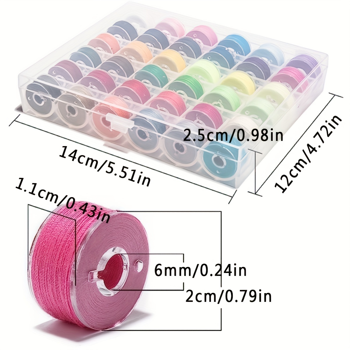Image of 36pcs Sewing Essentials Kit With Pre-wound Bobbins, Multicolor Threads - Standard Size, Compatible With Brother////singer Machines, Includes Bobbin Case Sewing Bobbins Bobbins For Sewing Machine