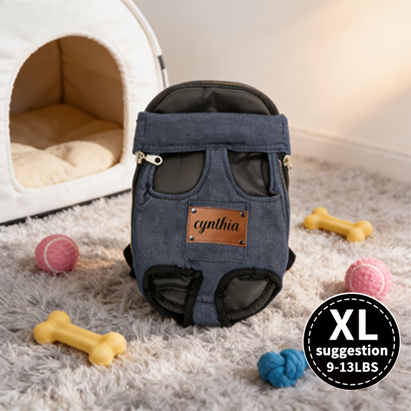 TEMU Borsa da trasporto portatile per cani 1 pz con testo personalizzabile - Borsa da viaggio per animali domestici con tracolla, adatta per cani di