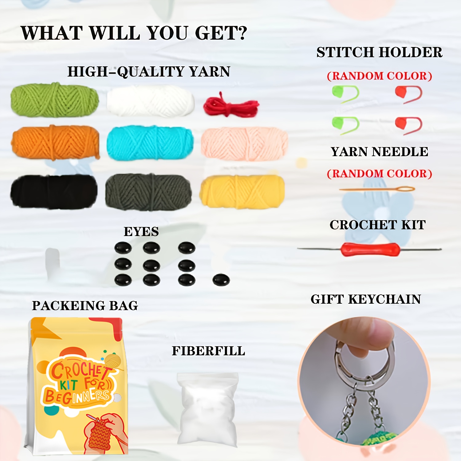Vlecexs Kit de Crochet pour Débutants, Kit Crochet Debutant