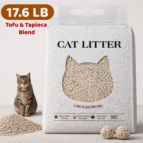 4 2 1 pack cat litter tofu blend fast clumping easy to clean design for fast absorption for ideal for kittens multi cat homes the best for 4 4lb bag