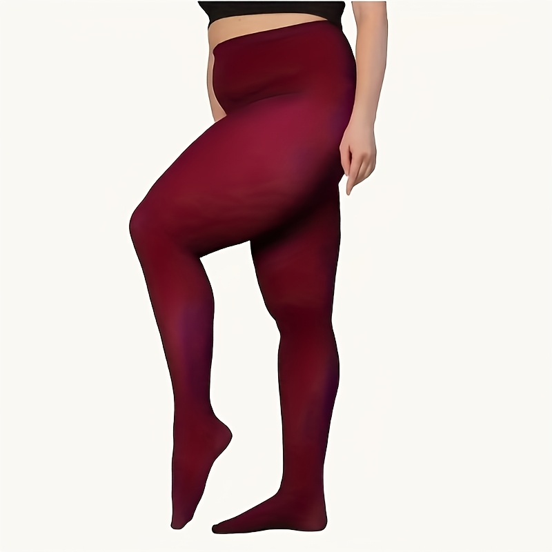 

Plus Size Women's 120d Nylon , Burgundy Sheer , Solid Color Knit Fabric, Hand Wash, 188 Gsm, Summer Leg Cover-up, Transparent