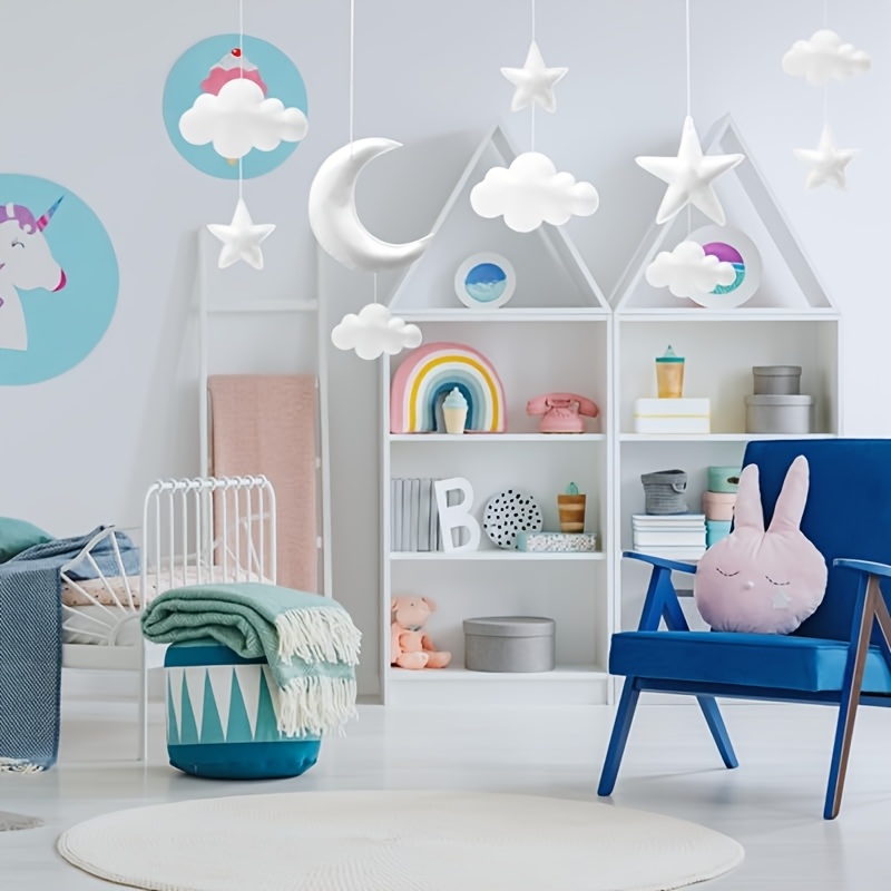 10pcs 3D Hanging Cloud Set for Ceiling Decor