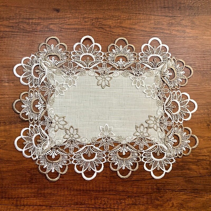 TEMU 1pc Mantel de Lino, Estilo , Decoración de Mesa, Decoración para Fiestas Campestres y B&B, Estilo , Decoración de Habitación, Decoración de