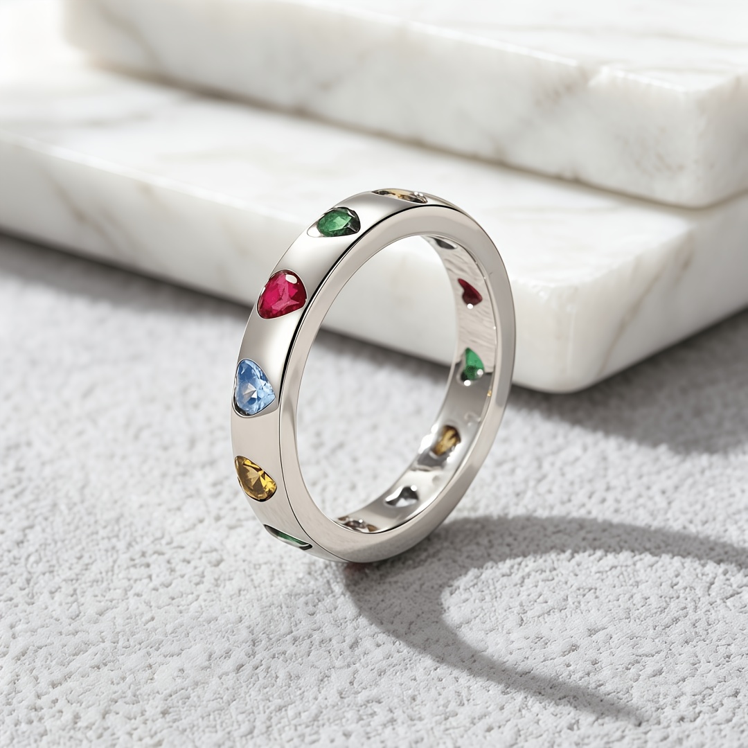 TEMU 1pc European And Dopamine Color Matching Ring, Versatile Ring, Copper Material, Light , High-end Feel, Unisex Finger Ring