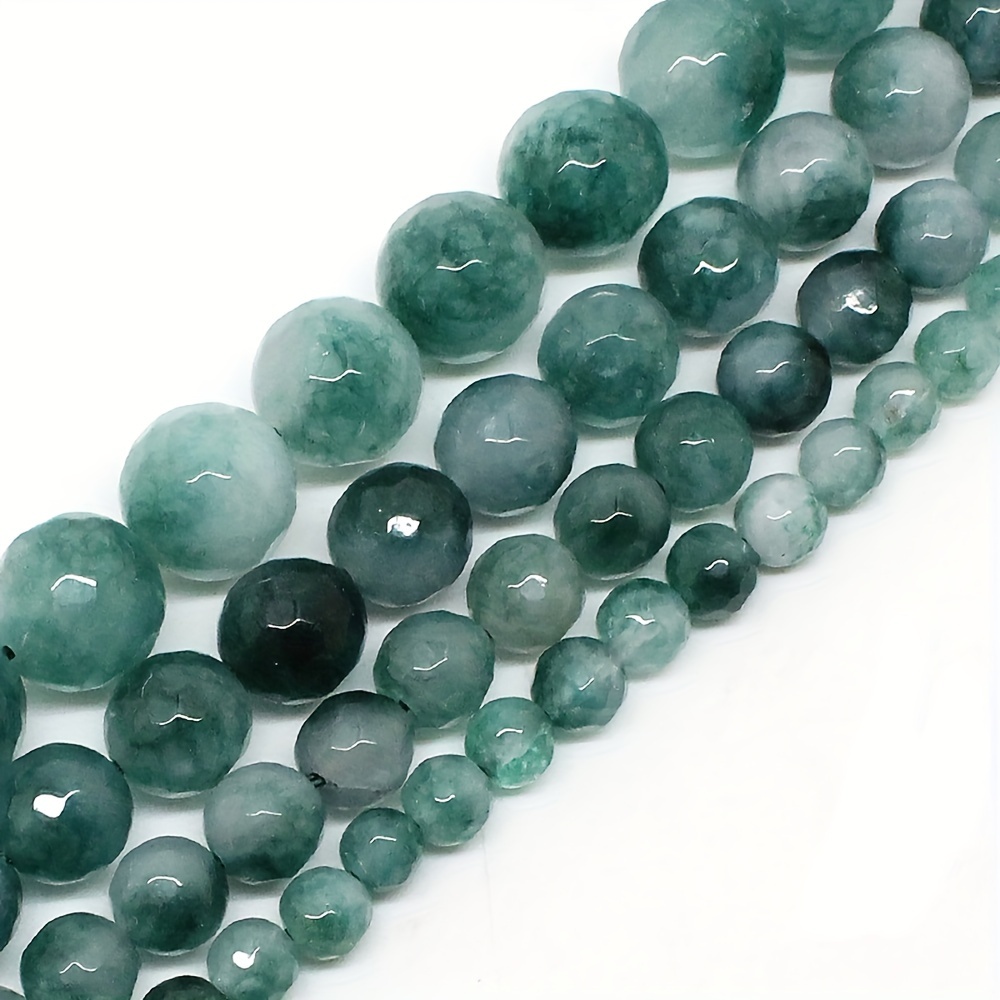 

91-30pcs 4-12mm Natural Stone Green Chalcedony Loose Spacer Beads For Jewelry Making Diy Unique Bracelets Necklace Craft Supplies