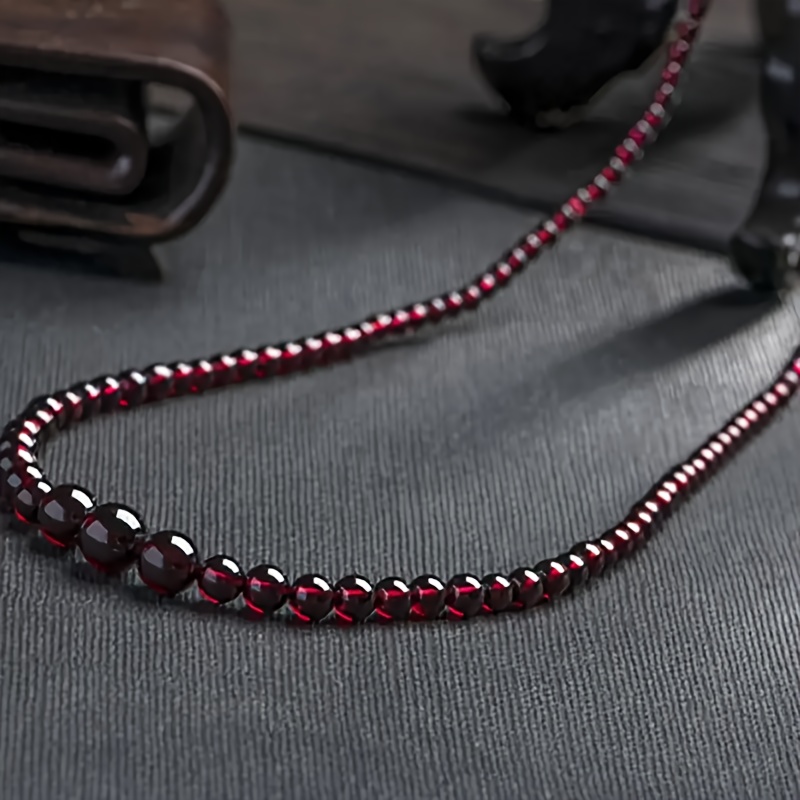 

Bohemian Style Pendant Necklace In , Unisex Natural Stone Beaded Chain, Ideal Birthday Gift