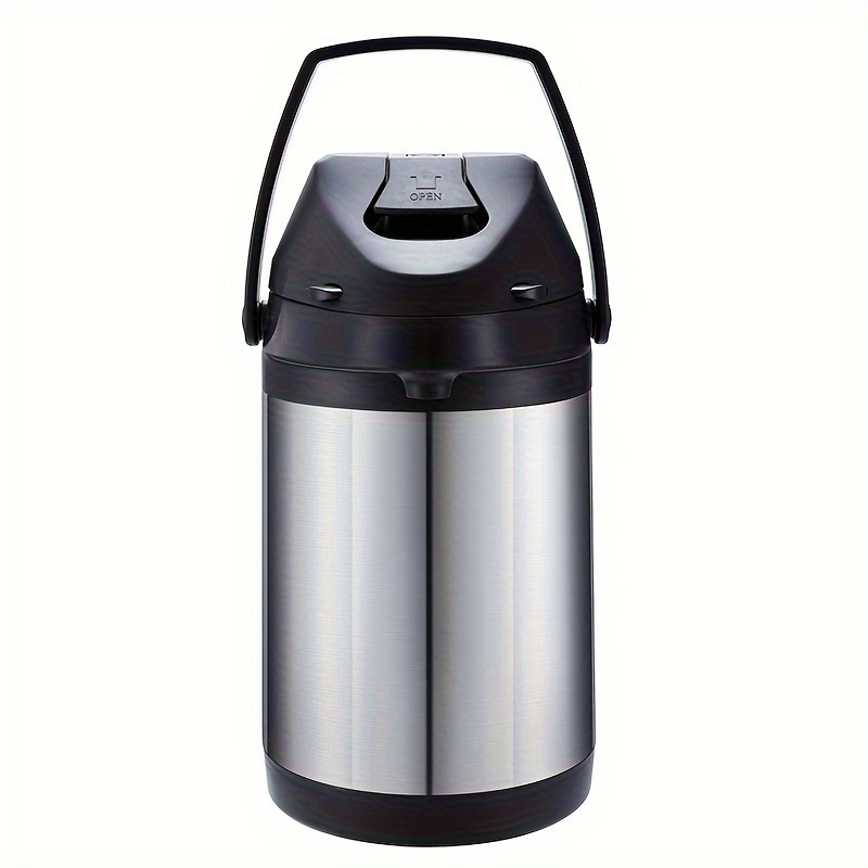 Image of 3l Stainless Steel Vacuum Insulated With Air & 304 Inner Tank - Energy Efficient, Ergonomic Handle, Safety Lock For Home, Office, Kitchen Use