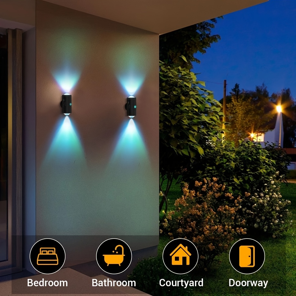 2pcs Rechargeable Motion Sensor Smart LED Wall Lamps